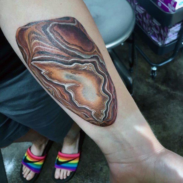 Female Agate Tattoo On Woman