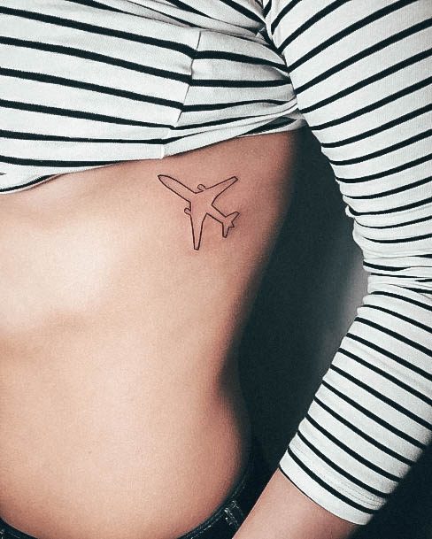 Female Airplane Tattoos