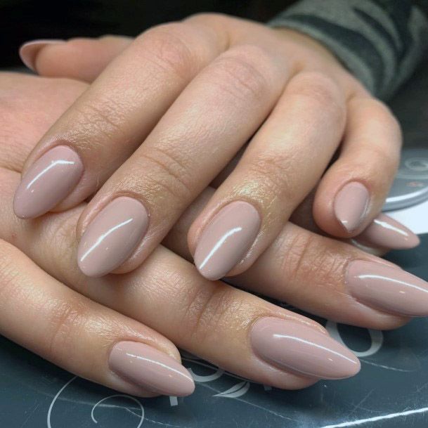 Female Almond Shape Nude Nails For Women