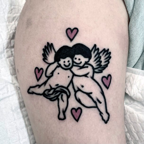 Female Baby Angel Tattoos