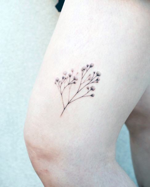 Female Babys Breath Tattoos