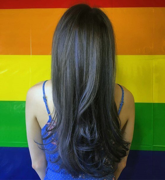 Female Black Ombre Hairstyles On Woman