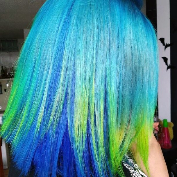 Female Blue Hairstyles On Woman