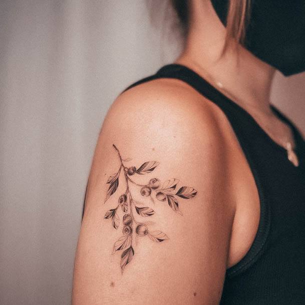 Female Blueberry Tattoos