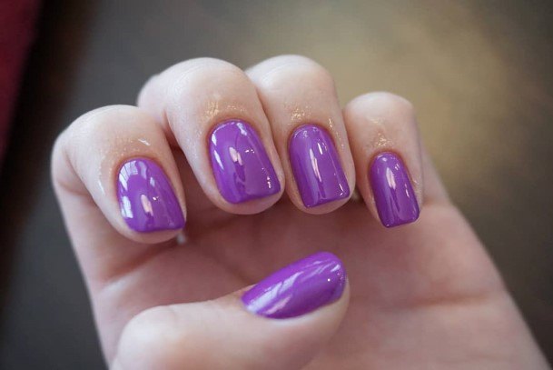 Female Bright Purple Nails