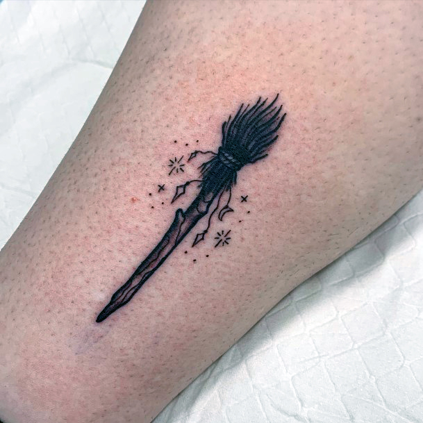 Female Broomstick Tattoos