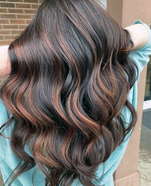 Female Brunette With Soft Thick Waves Hair