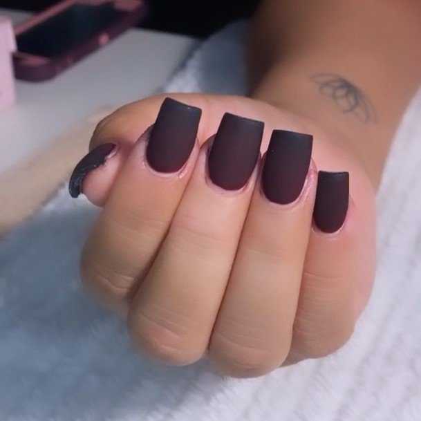 Female Burgundy Nails