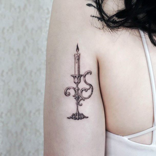 Female Candle Tattoos