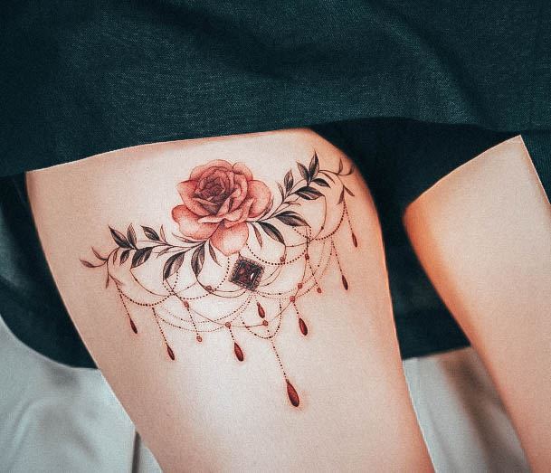 Female Chandelier Tattoos