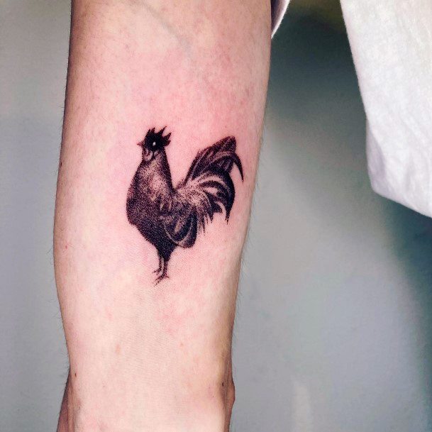 Female Chicken Tattoo On Woman