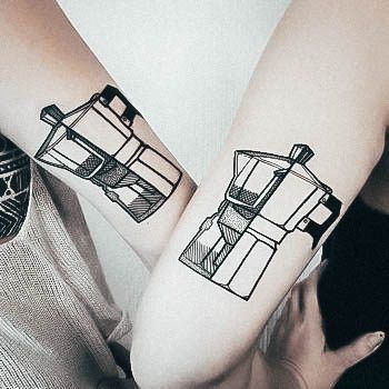 Female Coffee Pot Tattoos