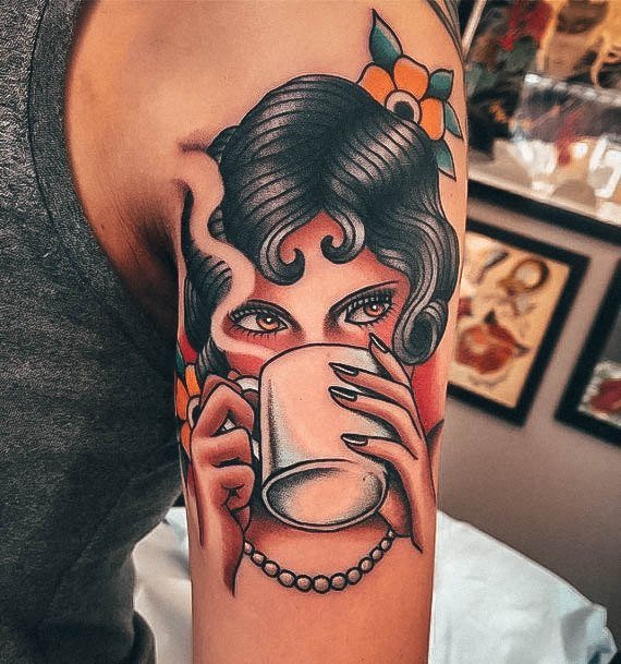 Female Coffee Tattoos