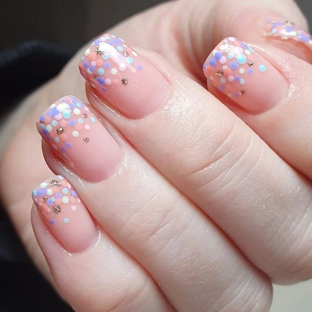 Female Confetti Nails