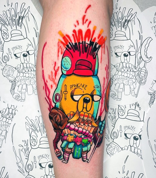 Female Cool Adventure Time Tattoo Design