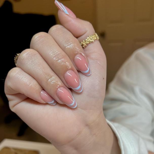 Female Cool Almond French Nail Ideas