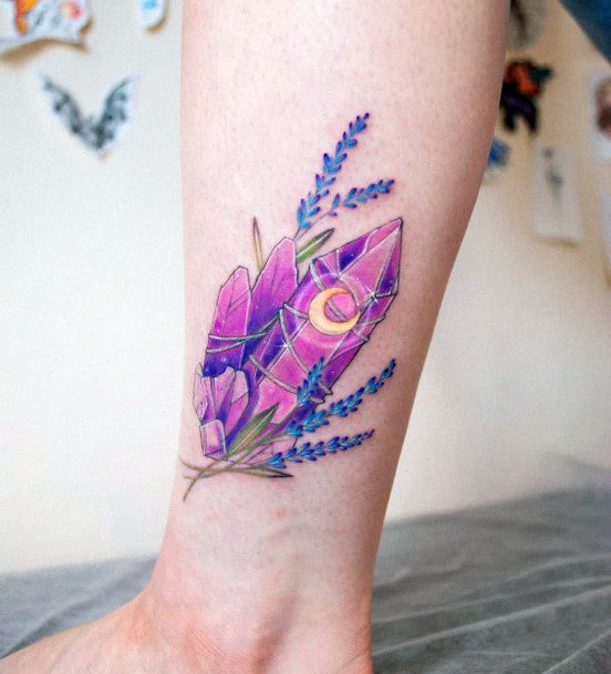 Female Cool Amethyst Tattoo Ideas