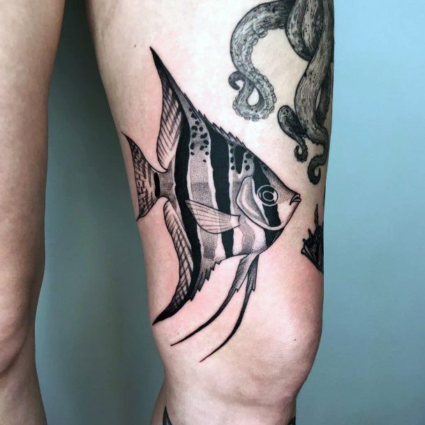 Female Cool Angel Fish Tattoo Ideas