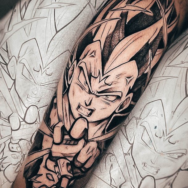 Female Cool Anime Tattoo Design