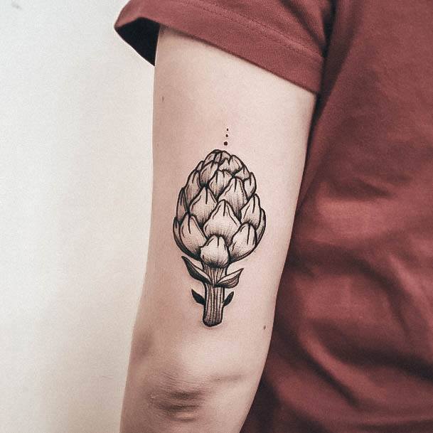 Female Cool Artichoke Tattoo Design