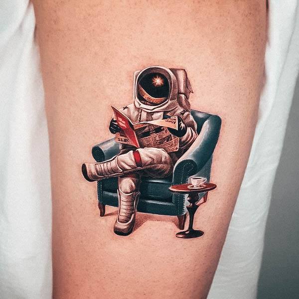 Female Cool Astronaut Tattoo Ideas