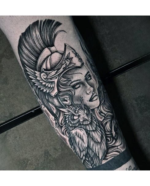 Female Cool Athena Tattoo Ideas