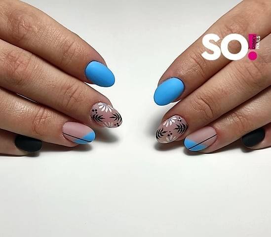 Female Cool Azure Nail Ideas