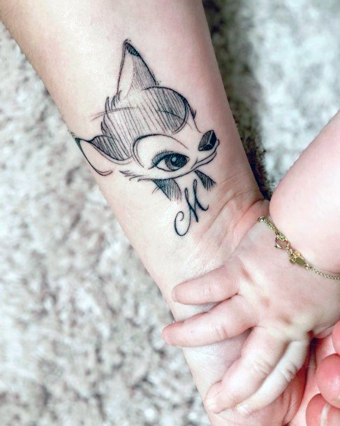 Female Cool Bambi Tattoo Design