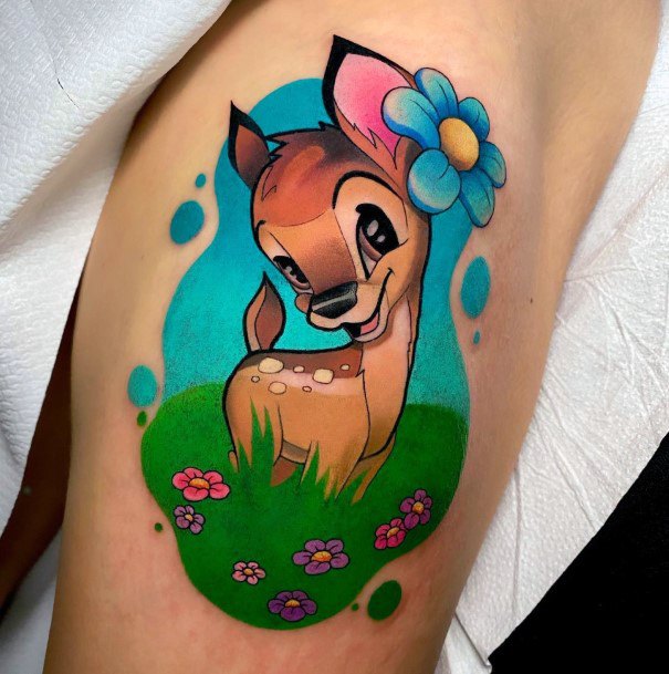 Female Cool Bambi Tattoo Ideas