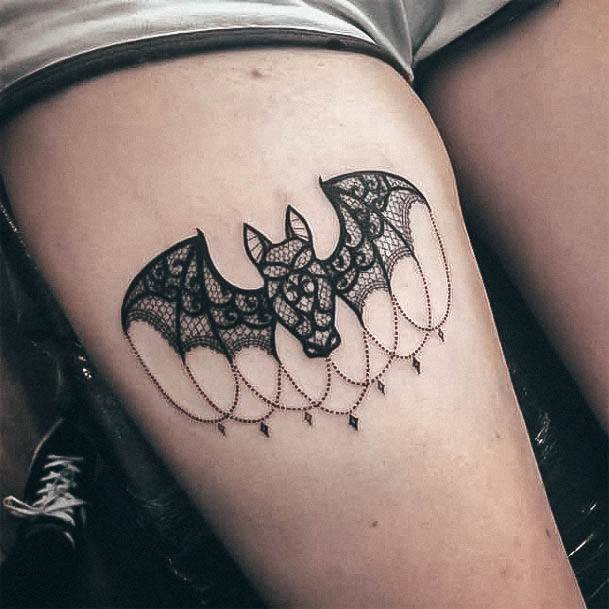 Female Cool Bat Tattoo Ideas