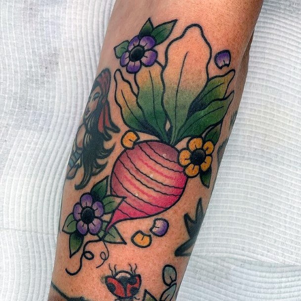 Female Cool Beet Tattoo Design