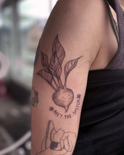 Female Cool Beet Tattoo Ideas