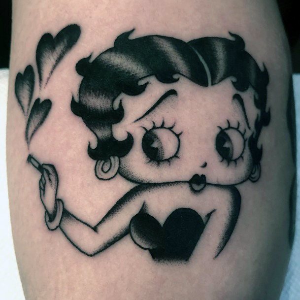 Female Cool Betty Bop Tattoo Design