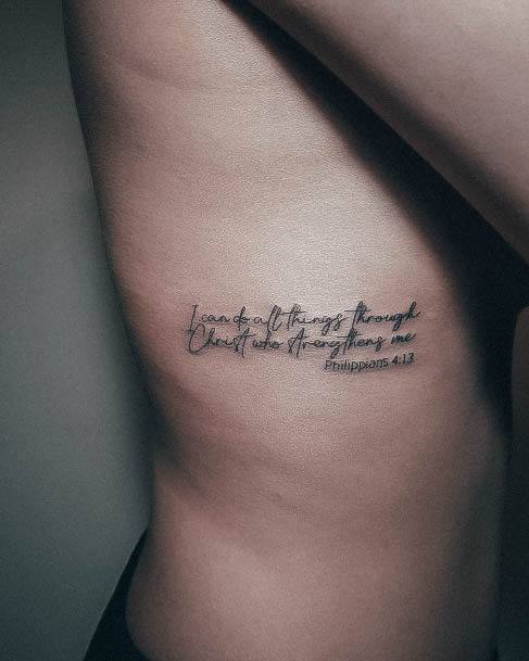 Female Cool Bible Tattoo Design