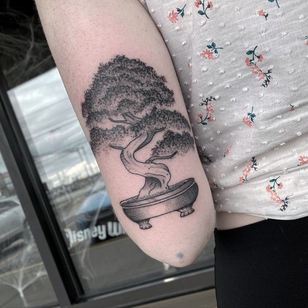 Female Cool Bonsai Tattoo Design