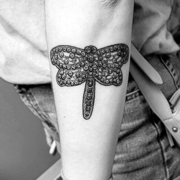 Female Cool Brooch Tattoo Design