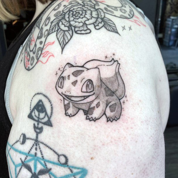 Female Cool Bulbasaur Tattoo Design