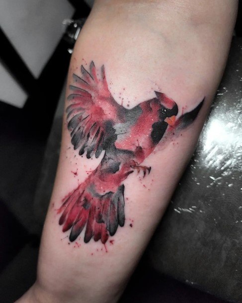 Female Cool Cardinal Tattoo Design