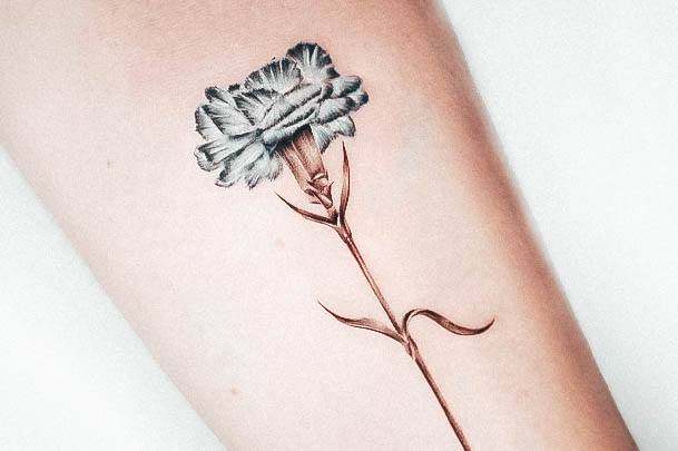 Female Cool Carnation Tattoo Ideas