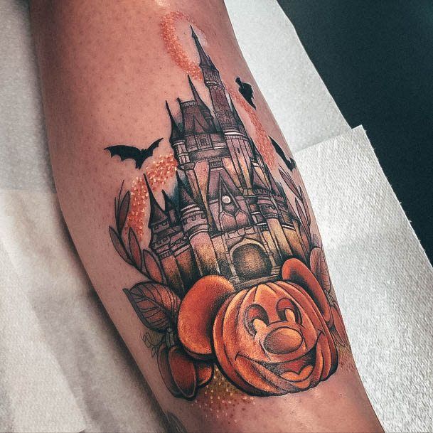 Female Cool Castle Tattoo Design