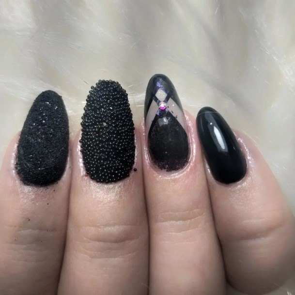 Female Cool Caviar Nail Design