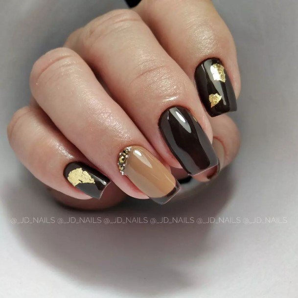 Female Cool Chocolate Nail Design