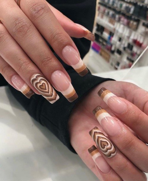 Female Cool Coffee Nail Ideas