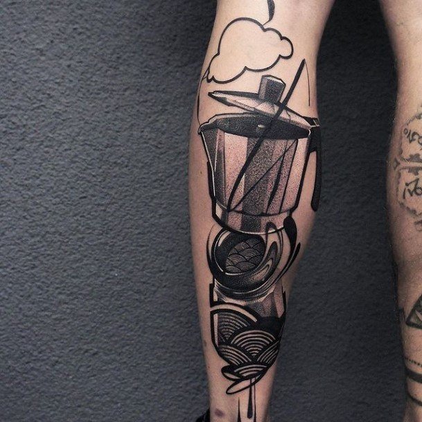 Female Cool Coffee Pot Tattoo Ideas