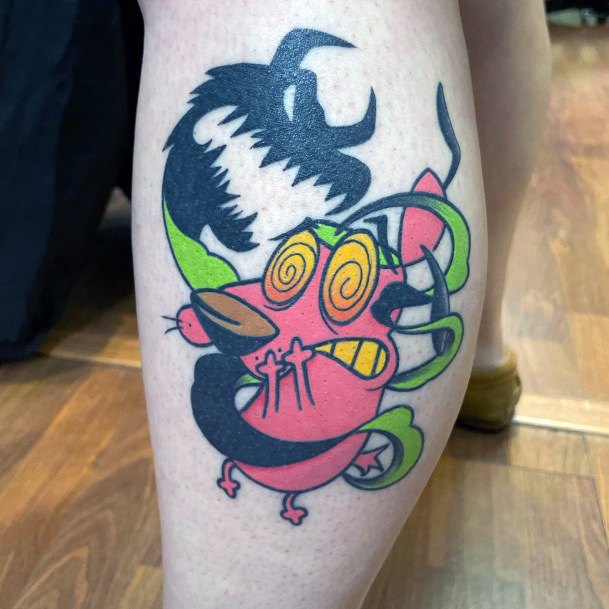 Female Cool Courage The Cowardly Dog Tattoo Ideas