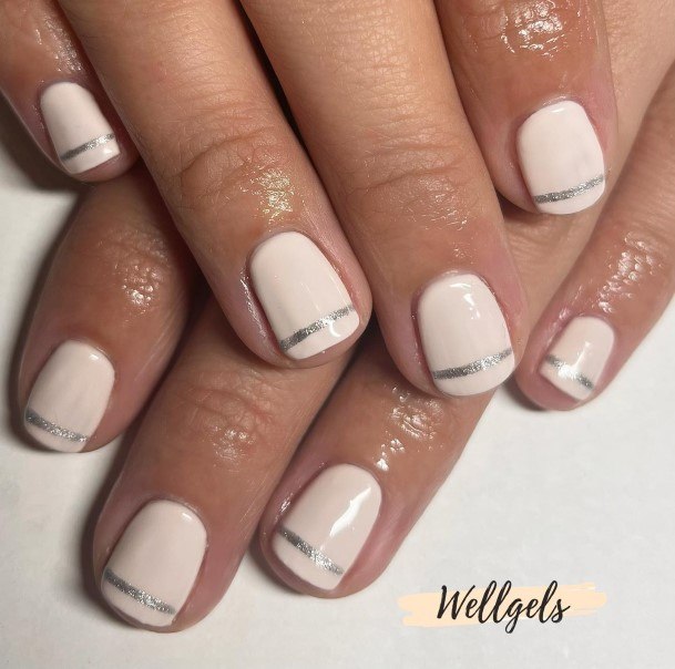 Female Cool Cream Nail Design