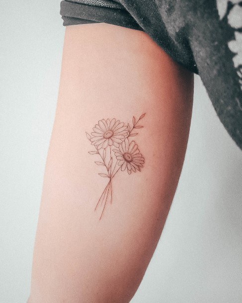 Female Cool Daisy Tattoo Design