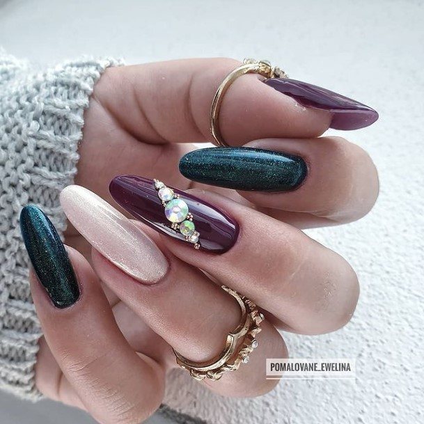 Female Cool Dark Nail Design