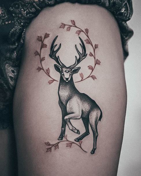 Female Cool Deer Tattoo Ideas