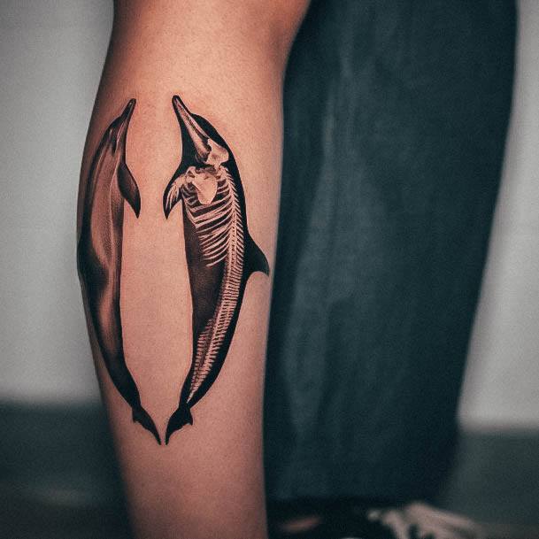 Top 100 Best Dolphin Tattoos For Women - Aquatic Mammal Design Ideas